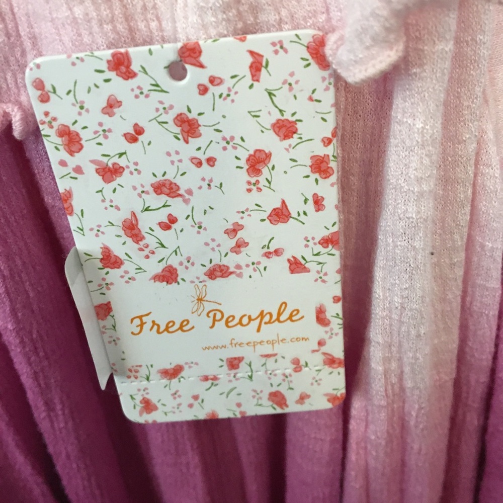 3 for $50 Free People Cora Lee Tee Begonia Ombré - Picture 6 of 6
